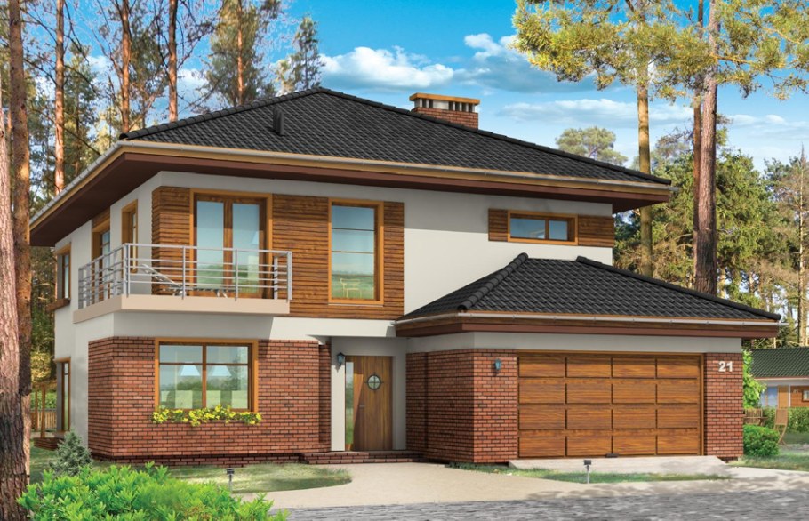 Z500 проекты двухэтажных домов с гаражом