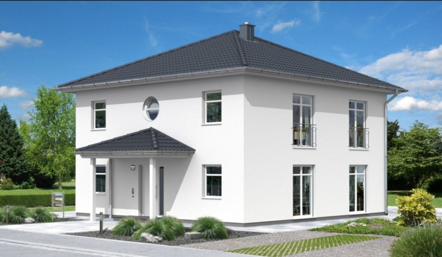 Дом два этажа четырехскатная крыша