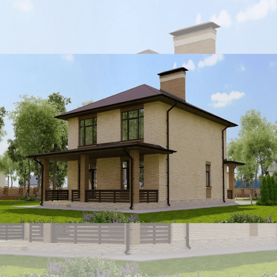 Z500 проекты двухэтажных домов с террасой