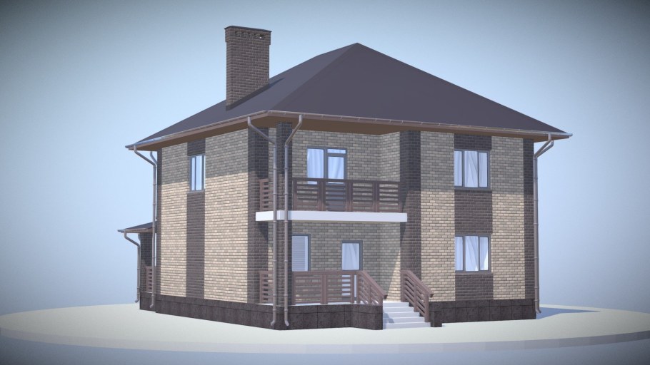 Проекты двухэтажных домов с вальмовой крышей