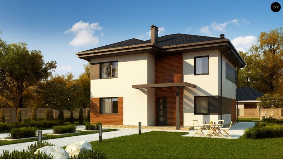 Z500 проекты двухэтажных домов с террасой