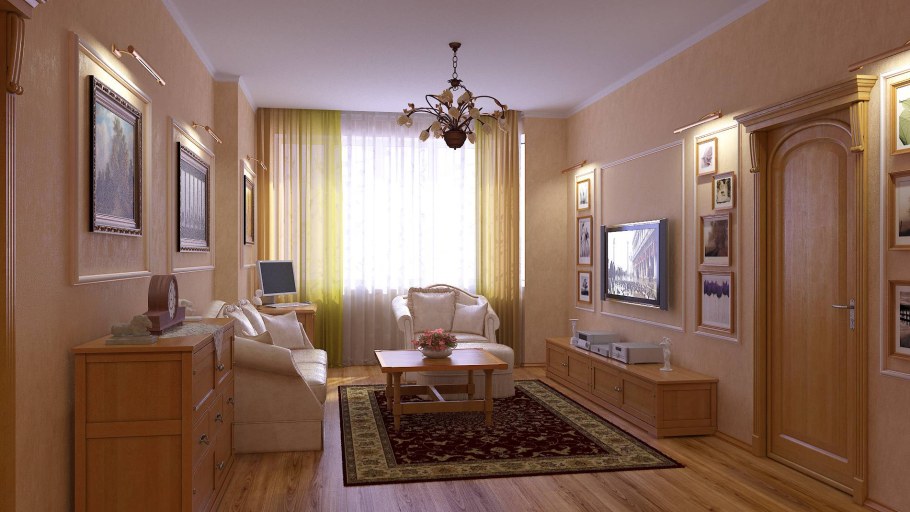 Современный интерьер в сталинке