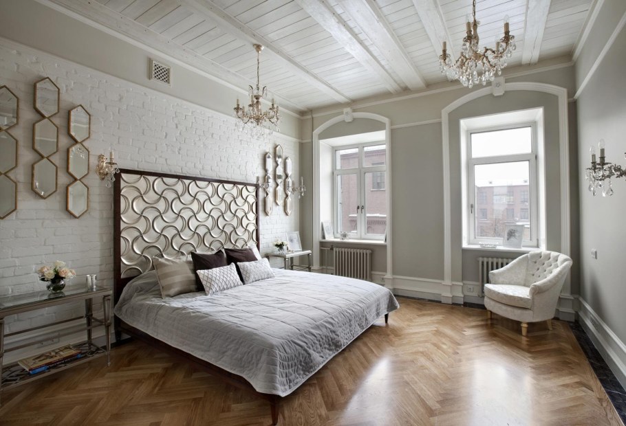 Интерьер спальни в сталинке