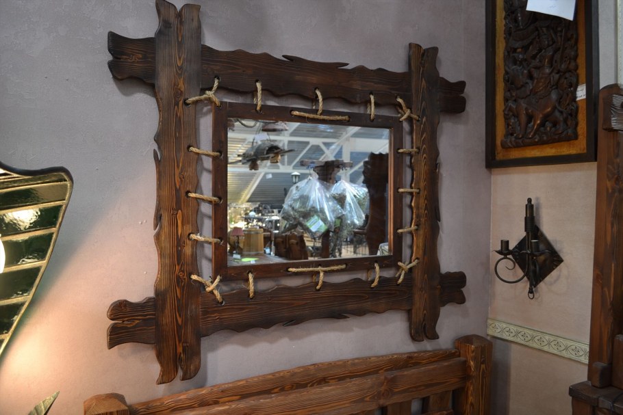 Зеркало в морском стиле с канатом