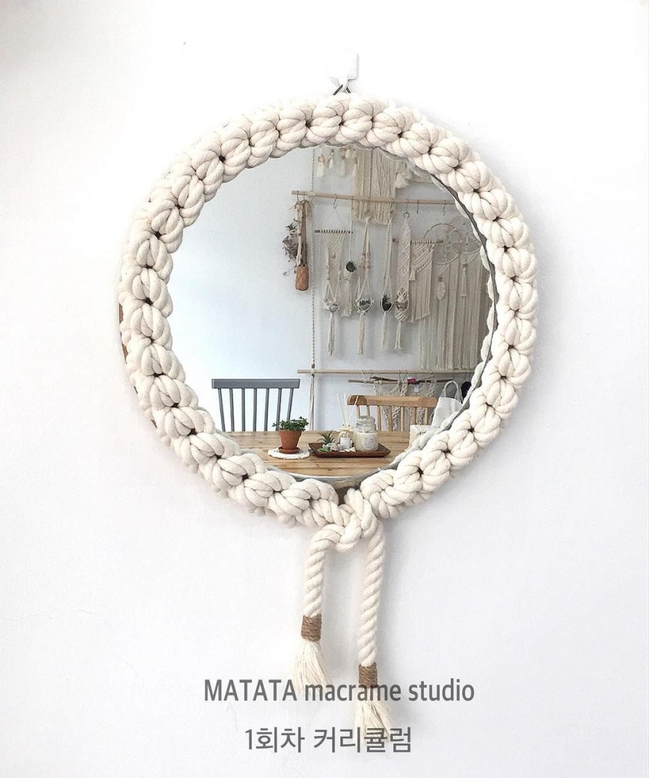 Зеркало макраме
