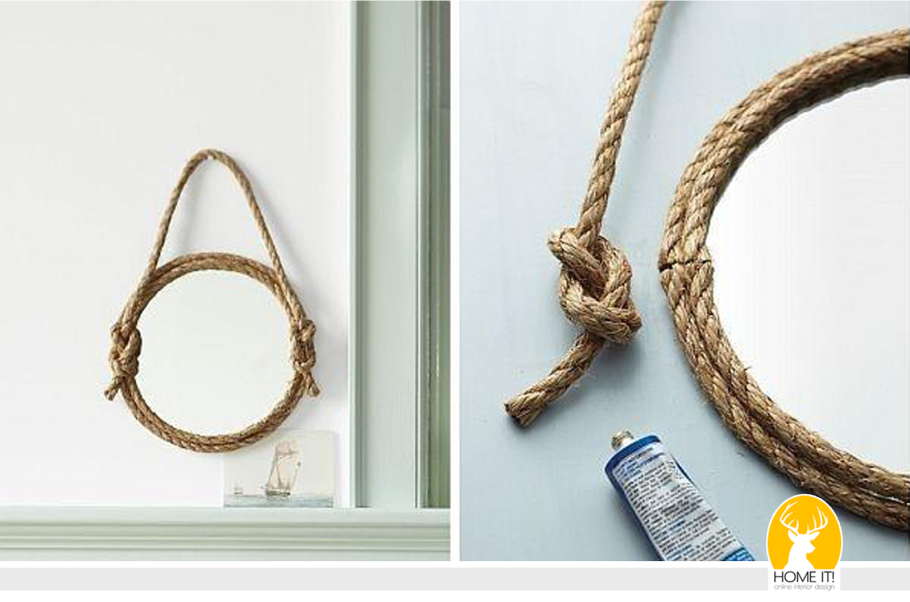 Рама для зеркала из каната