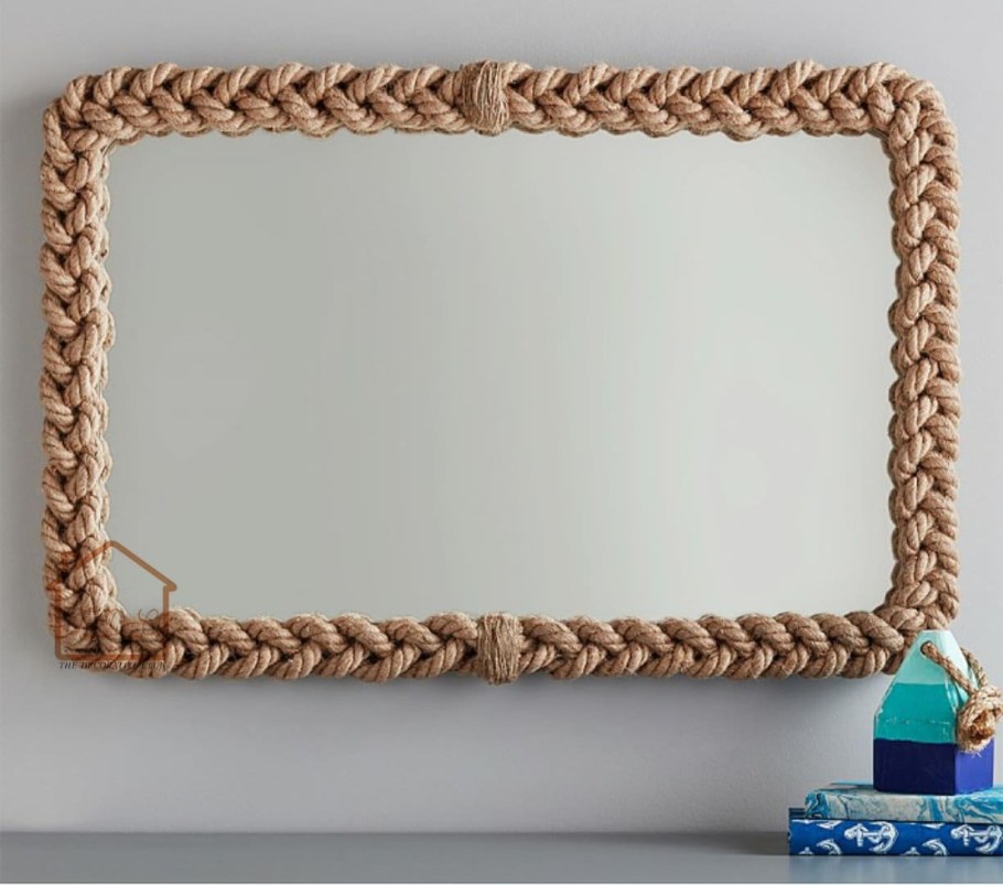 Декор зеркала канатом