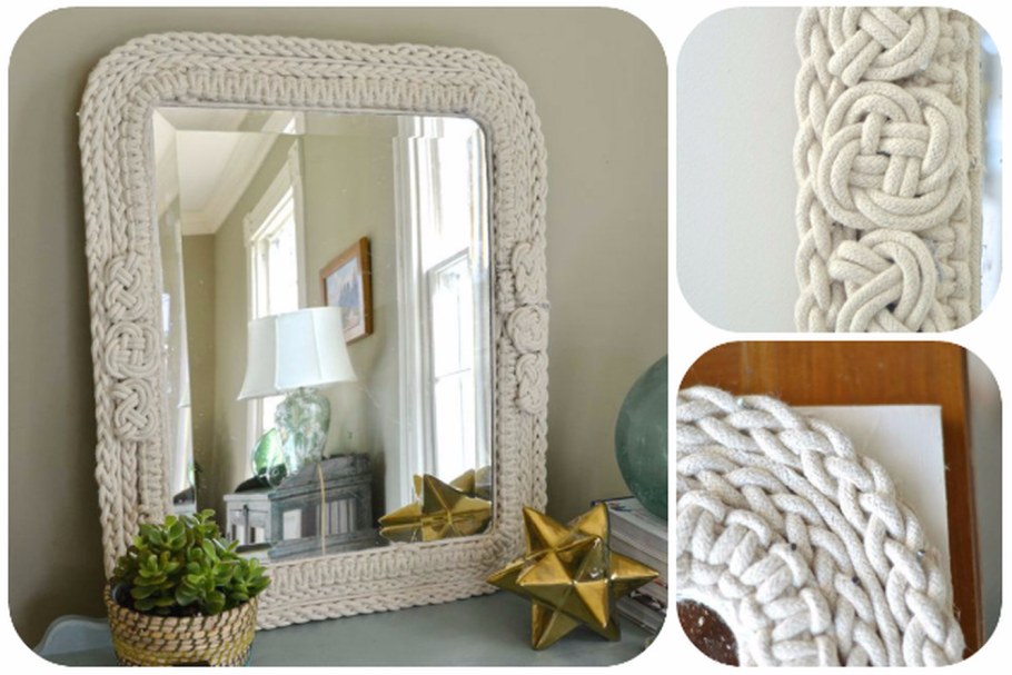 Рама для зеркала из ниток