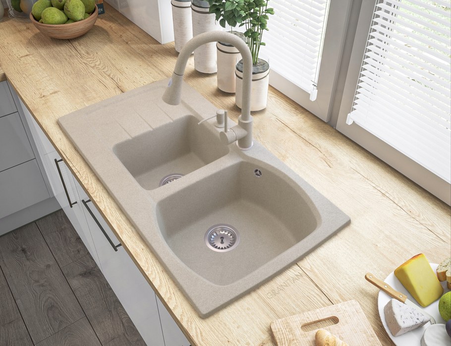 Врезная кухонная мойка Baltgran b6050 60х50см искусственный гранит