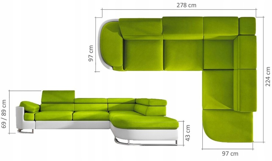 Угловой диван на левую сторону