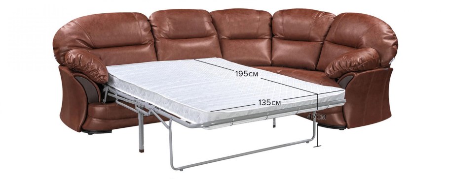 Угловой кожаный диван Ланкастер