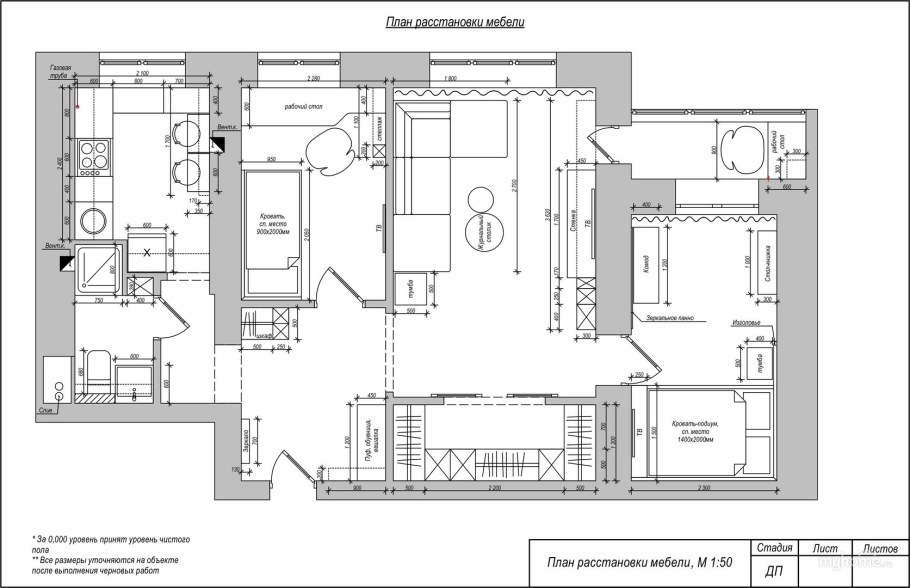 План расстановки мебели