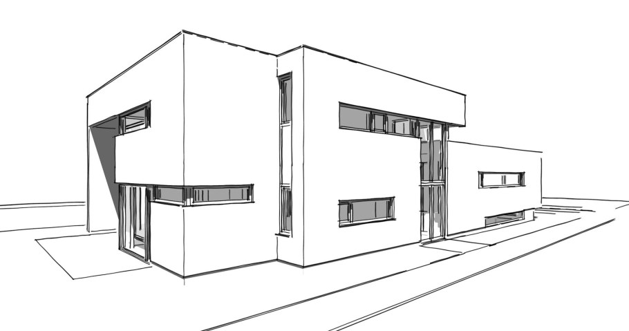 Вилла в угловой перспективе