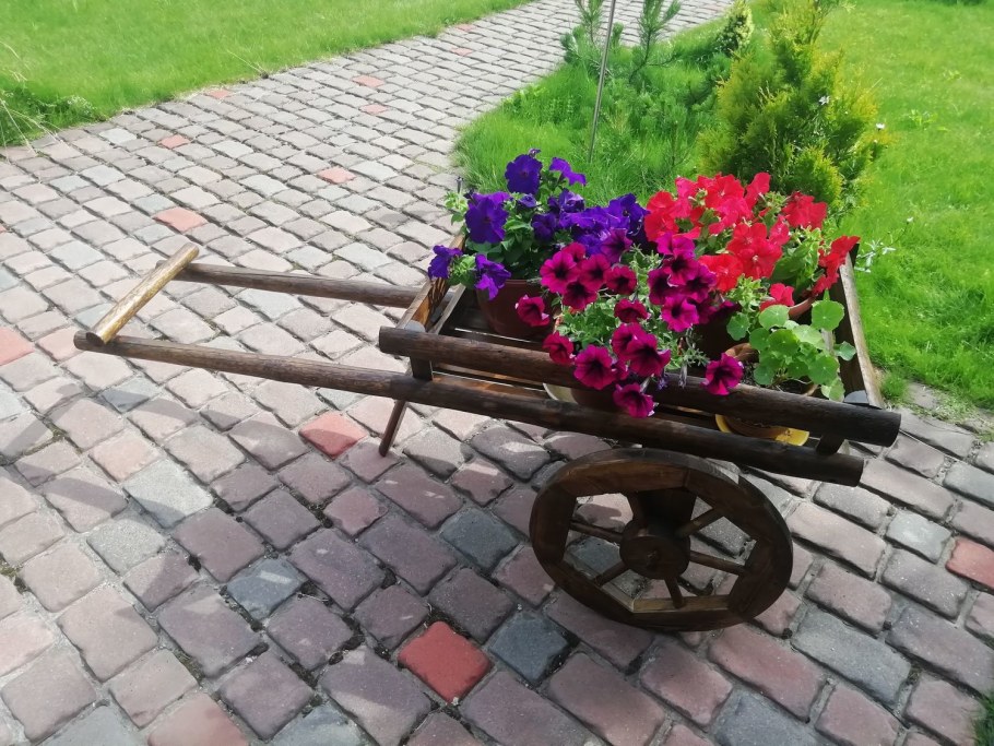 Телега Садовая деревянная