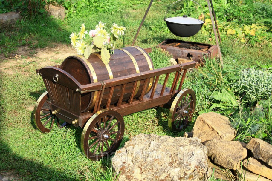 Телега декоративная для сада