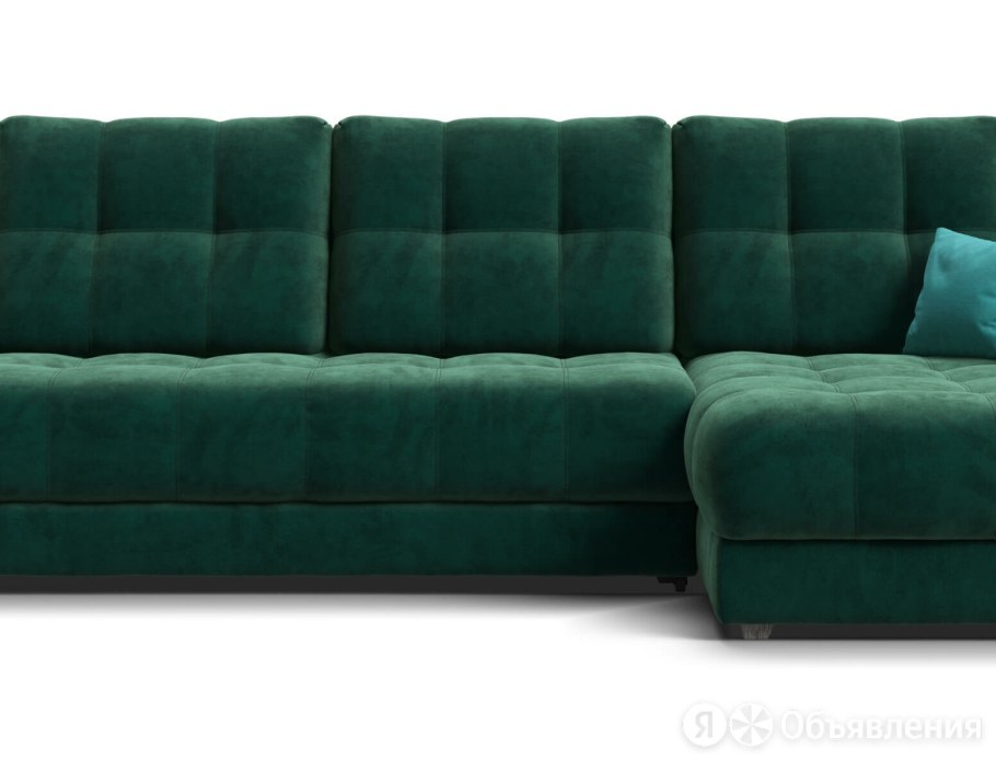 Угловой диван Boss XL se велюр Monolit синий