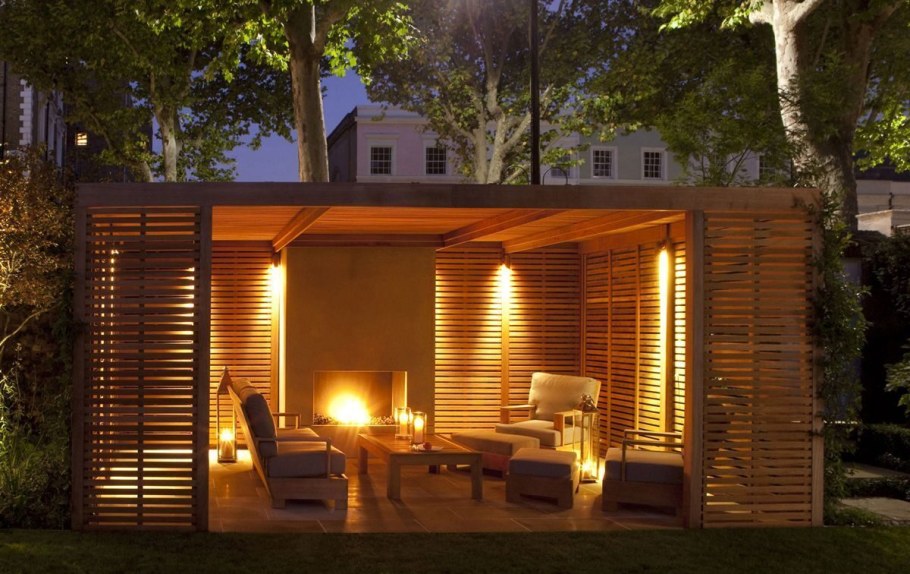 Освещение в беседке на даче