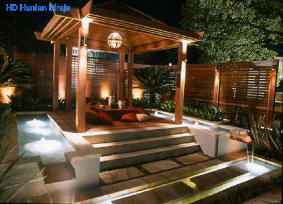 Терраса с фонариками