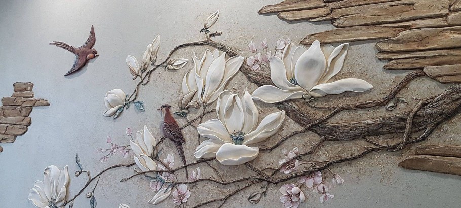 Панно из шпаклевки на стену