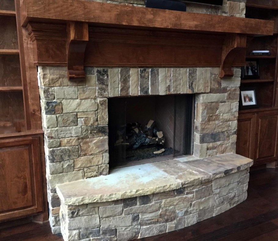 Камины Отделанные декоративным камнем
