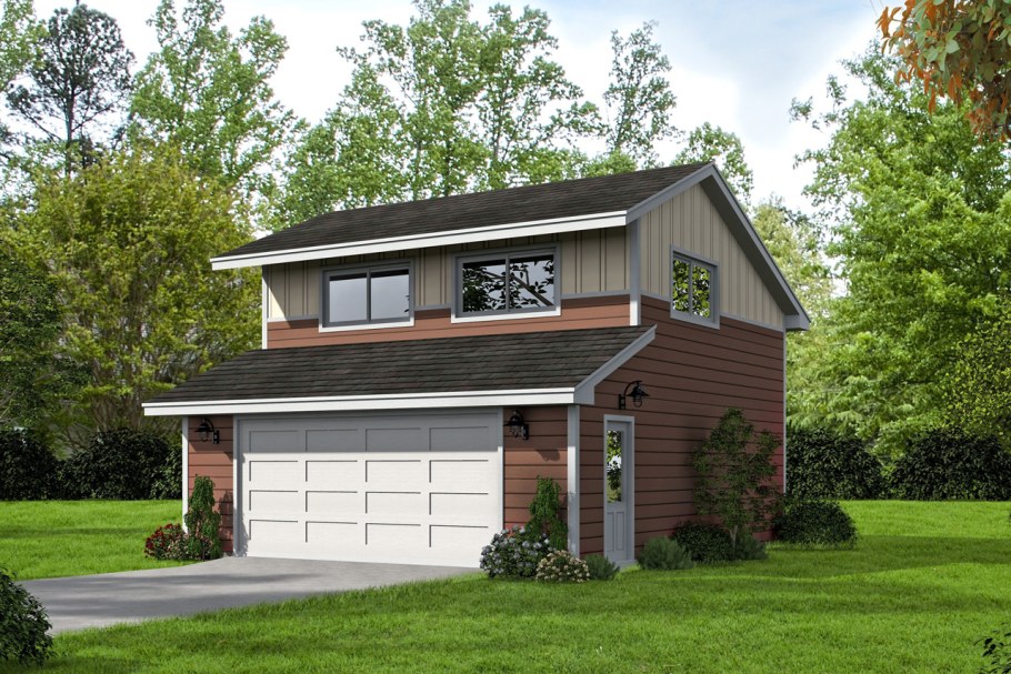 Гараж с мансардой проекты с односкатной крышей