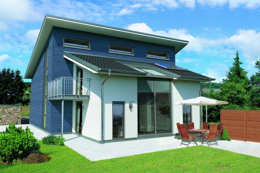 Дома с разноуровневой односкатной крышей