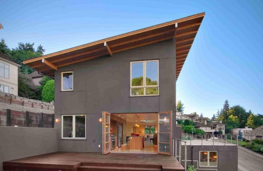 Дом 40 кв метров с односкатной крышей