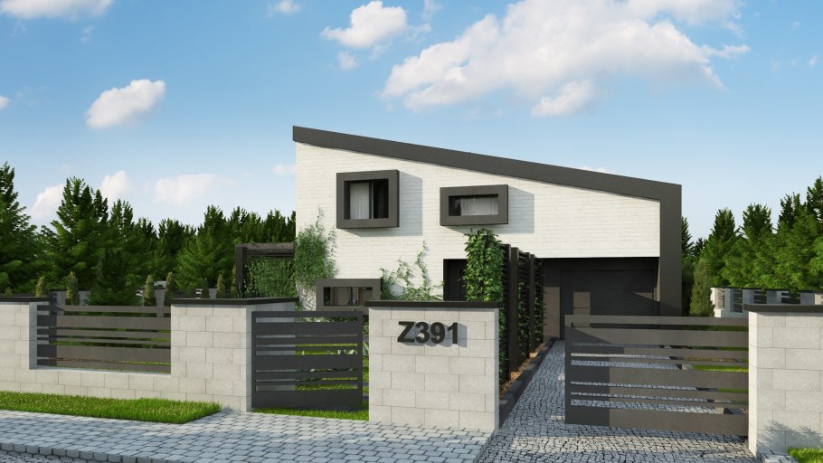 Проекты домов с односкатной крышей и гаражом