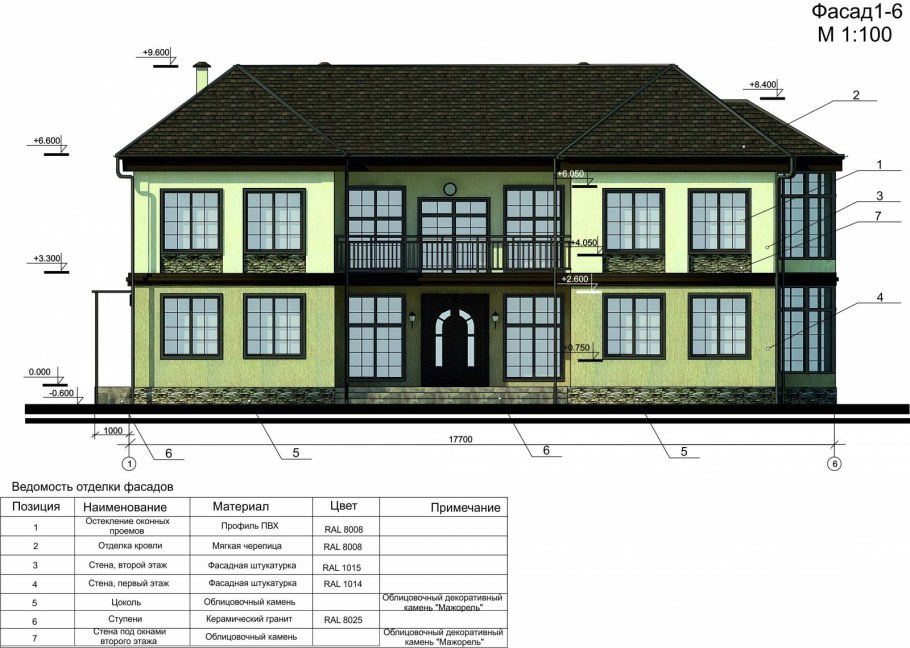 Фасад чертеж