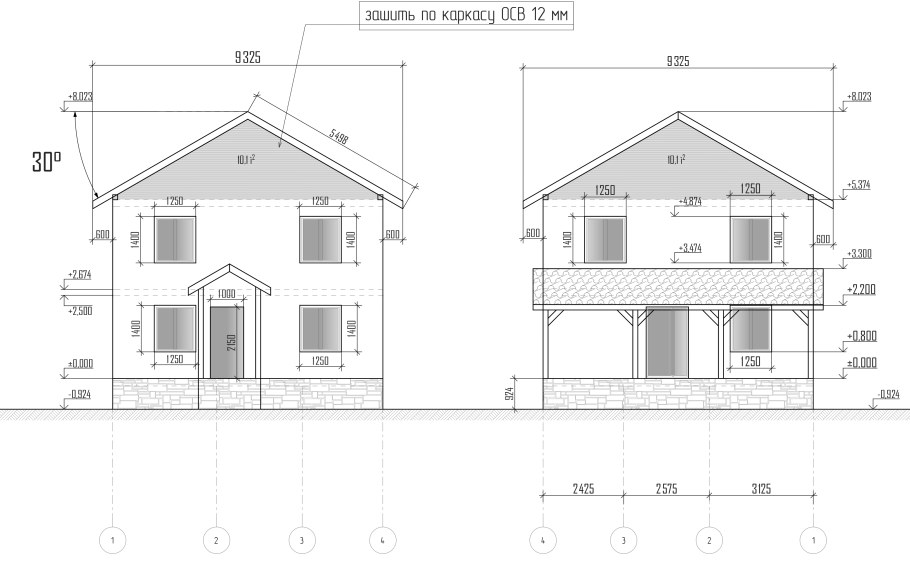 Фасад чертеж
