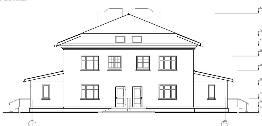 Эскиз фасада здания