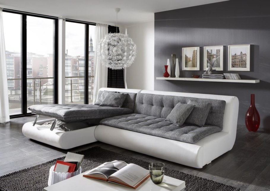 Большие угловые диваны для гостиной