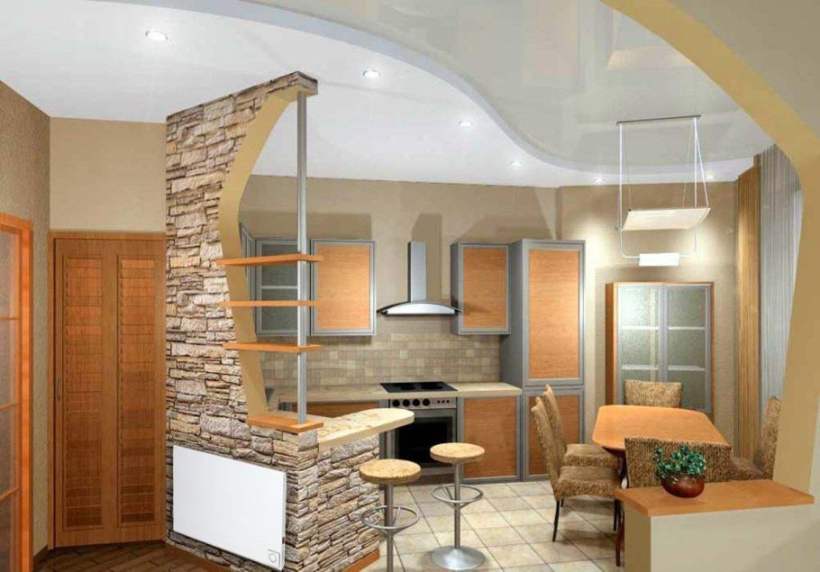 Арка с барной стойкой