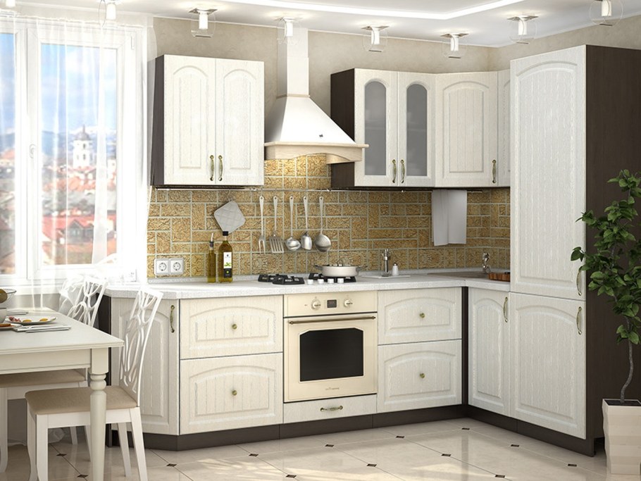 Модульные кухни Верона ясень золото