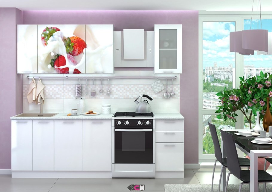 Кухня Ксения белый глянец Стендмебель