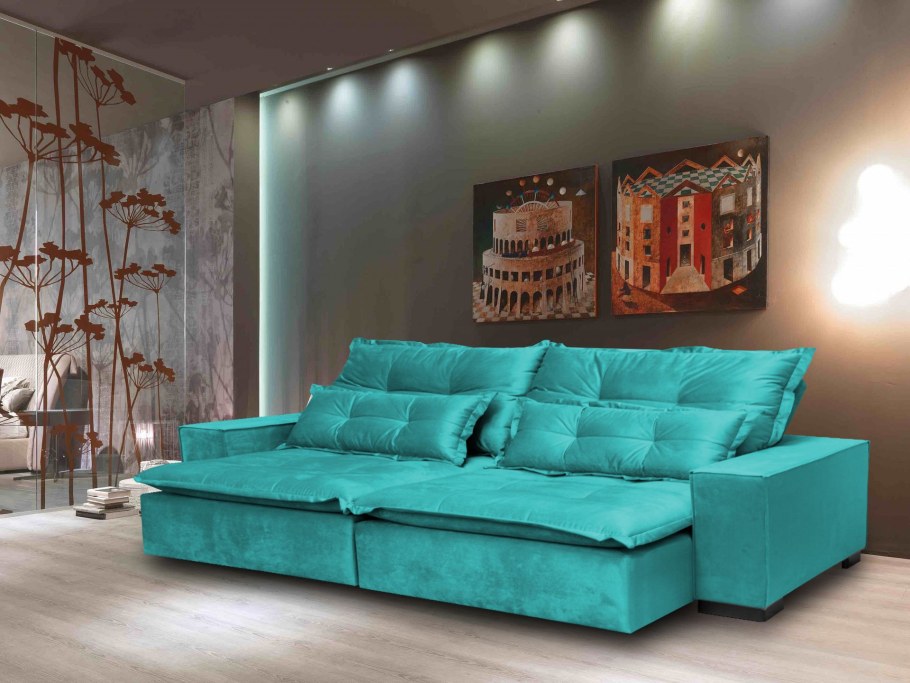 Диван угловой цвет морской волны