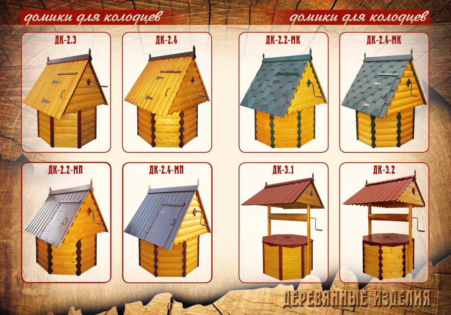 Домик для колодца чертеж