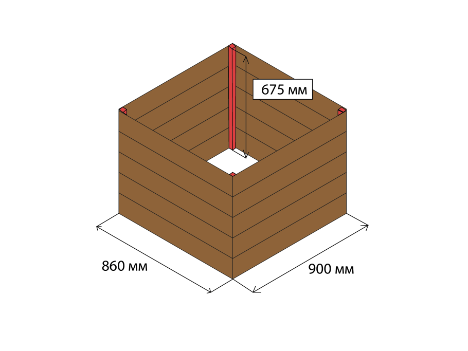 Домик для колодца чертеж