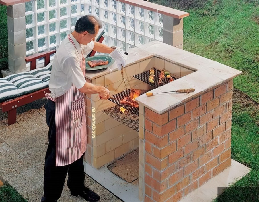 Мангал из кирпича