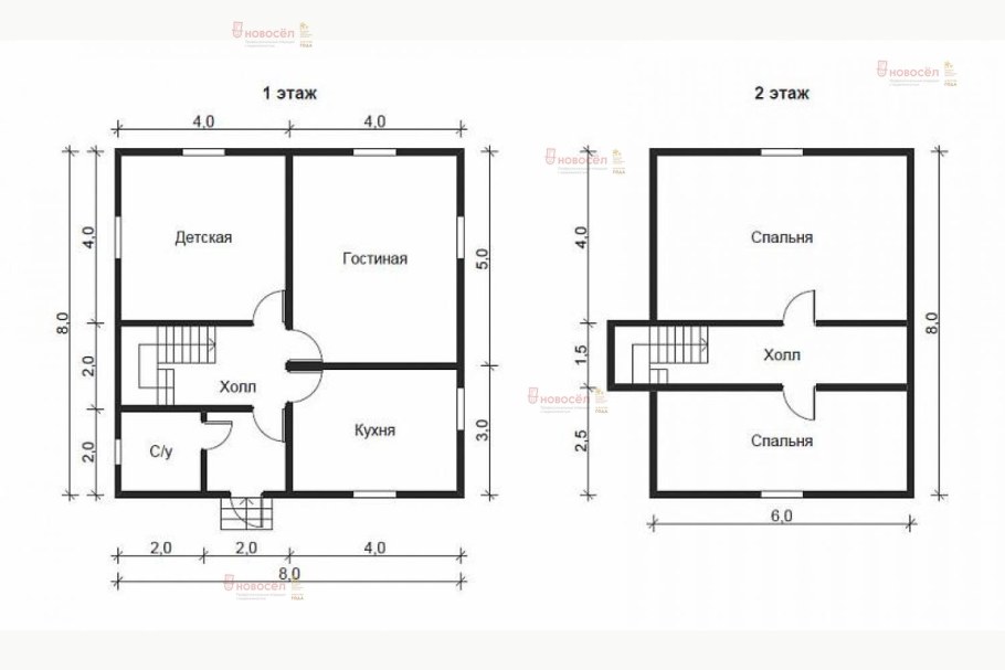 Проект дома с мансардой 8х10 с отличной планировкой и котельной