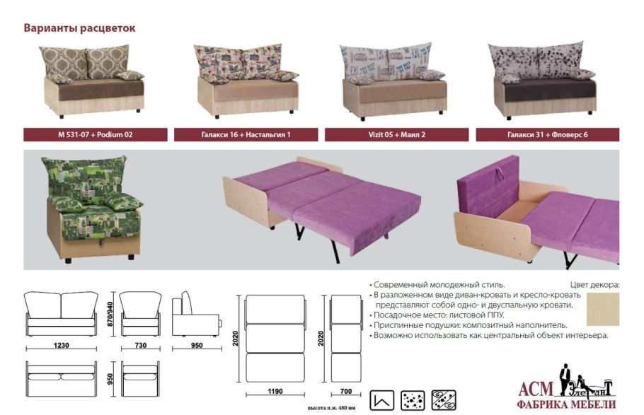 Угловой диван кровать Торонто схема сборки