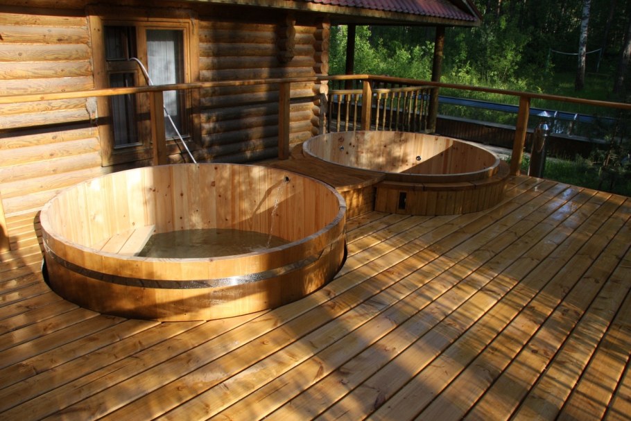 Купель на террасе