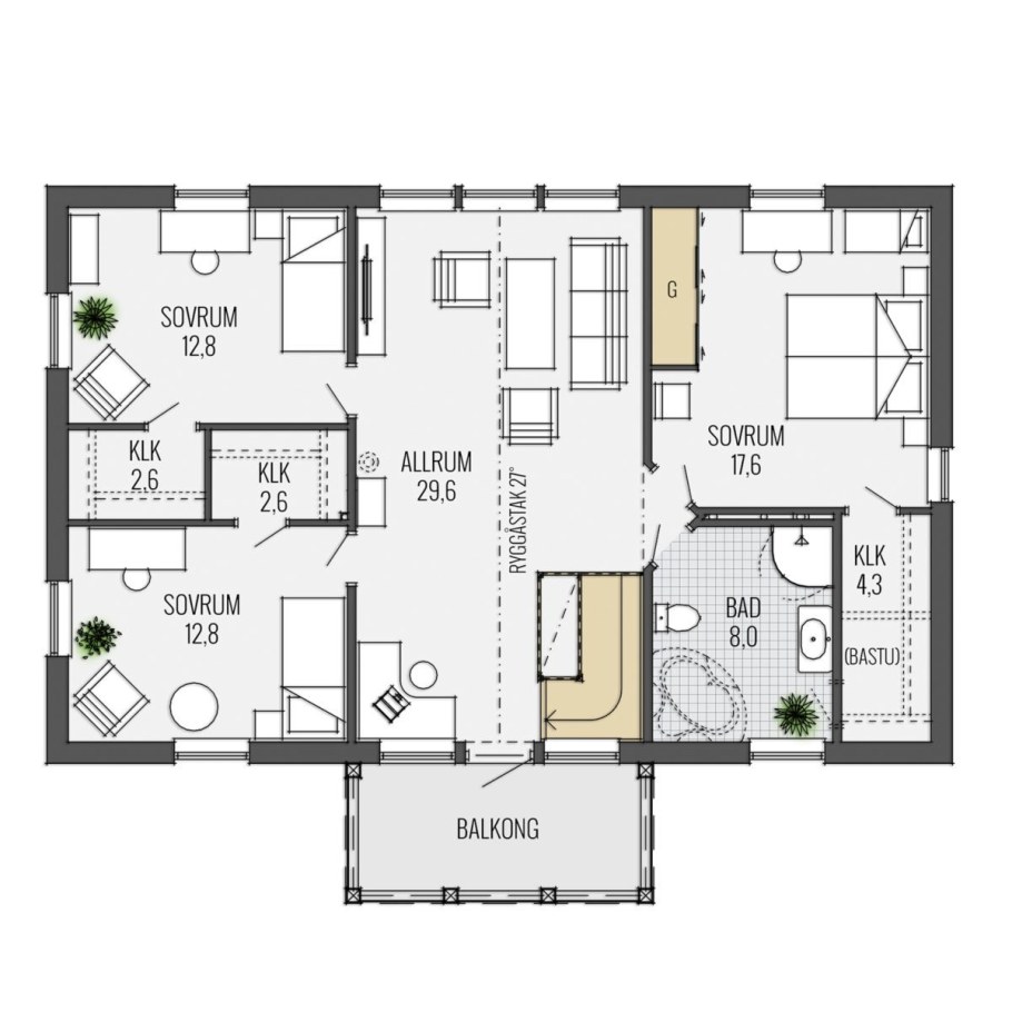 Шведский дом планировка