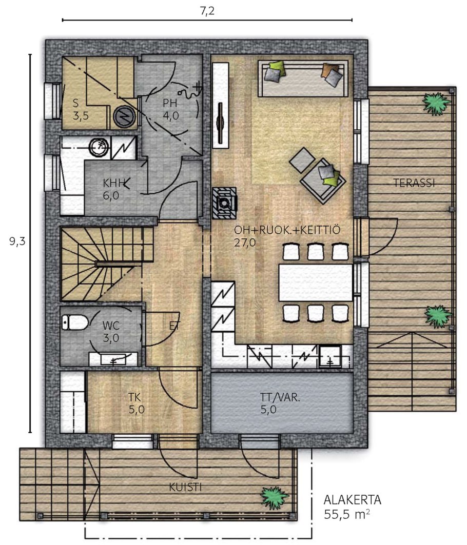 Проекты домов 7х9 двухэтажные