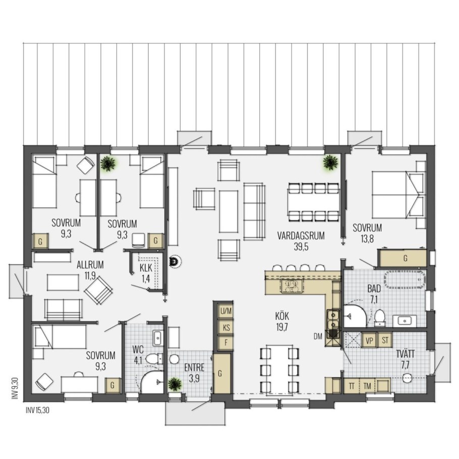 Шведский дом планировка