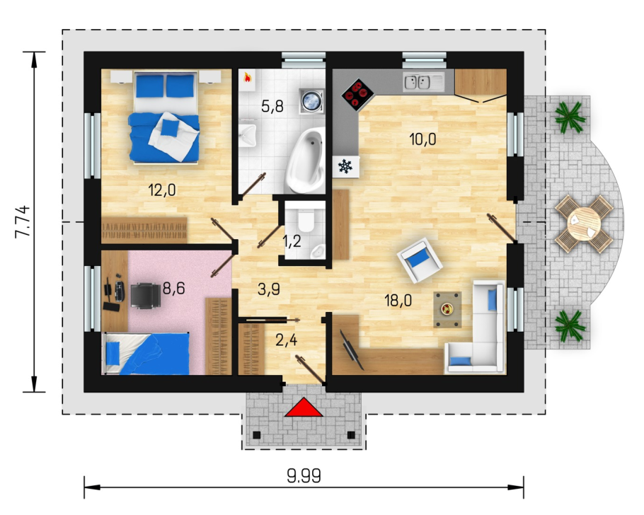 Проекты небольших одноэтажных домов