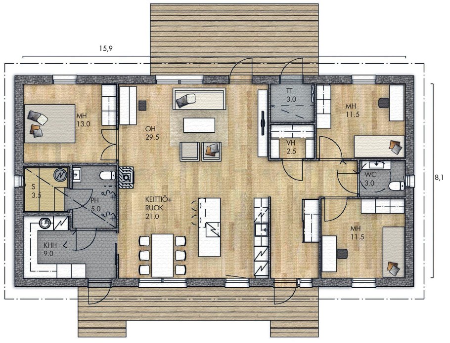 Финский проект планировка