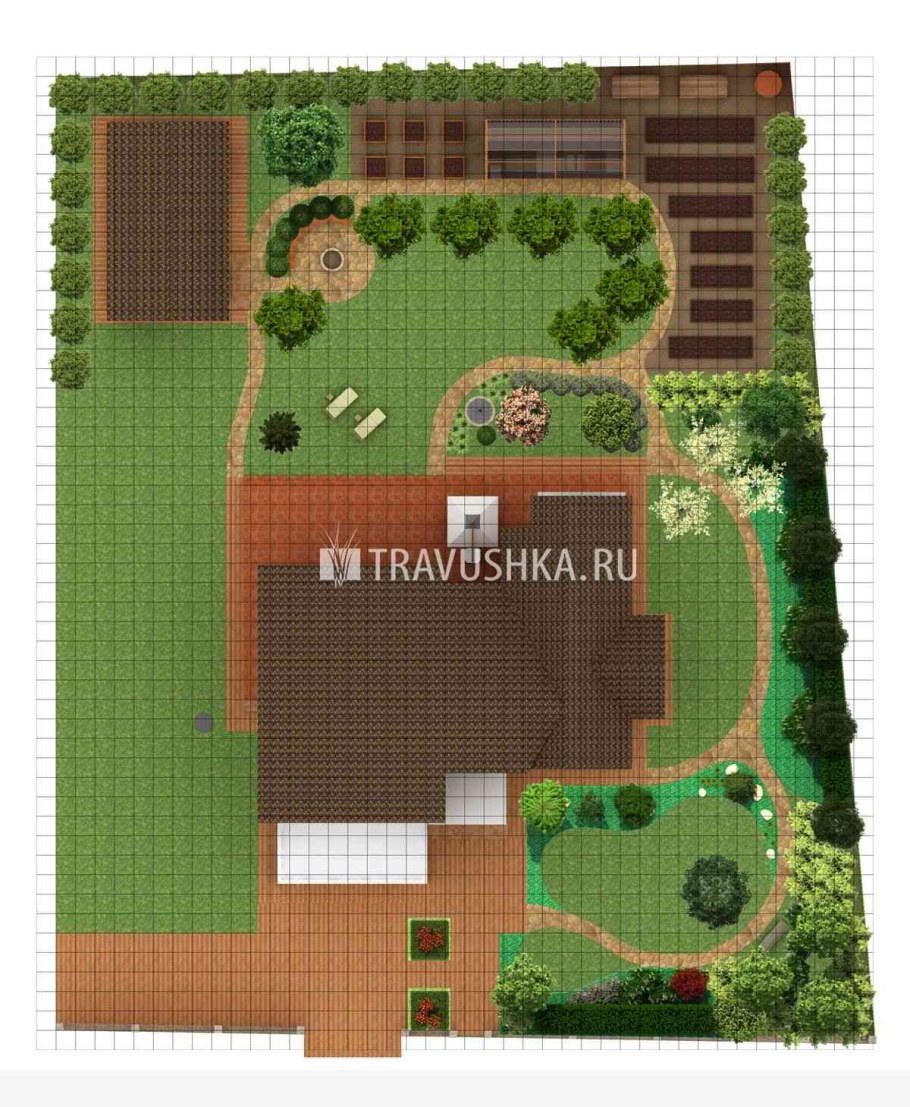 Генплан дачного участка 10 соток