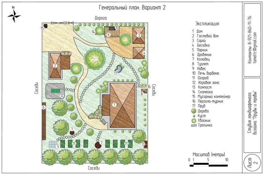 Дендроплан участка 10 соток