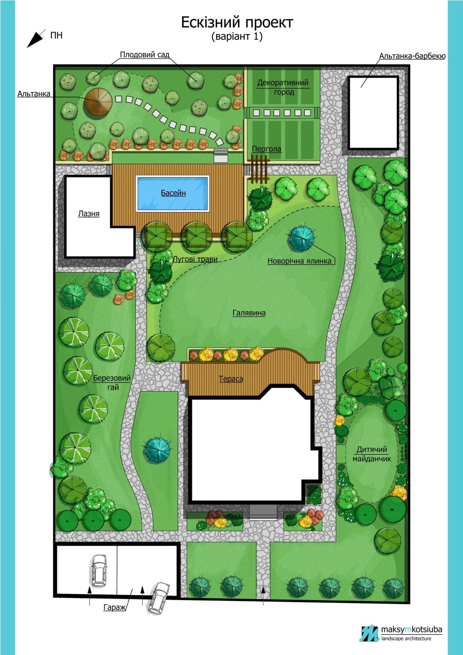 Планировка дачного участка 6 соток генплан